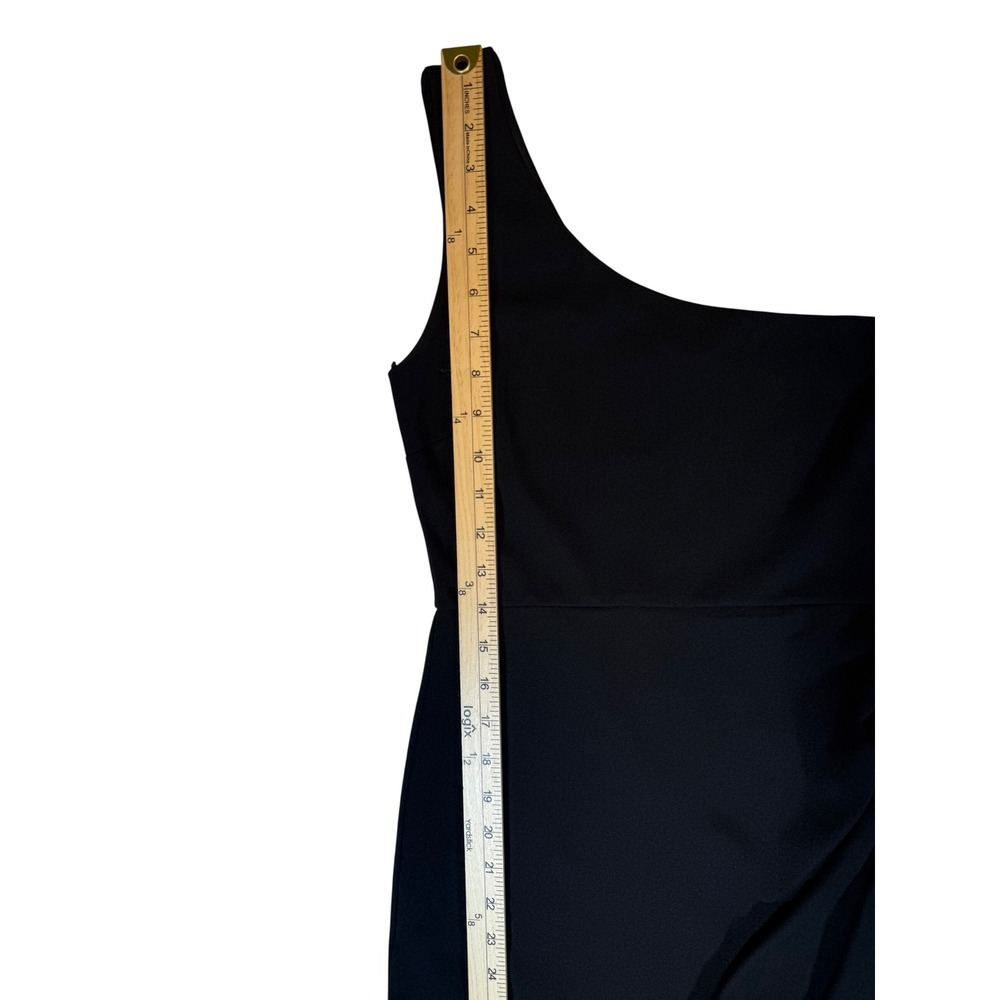 Windsor Black One Shoulder Midi Dress Tulip Wrap Skirt Bodycon Party Dress - Picture 5 of 6